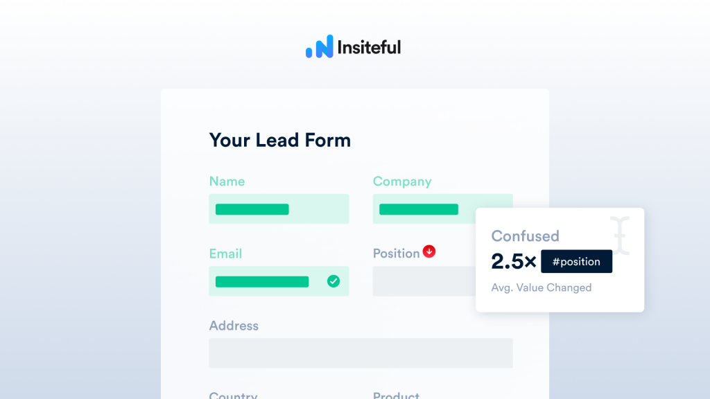 Form Field Confusion Insights - Smart Recommendations & Form Analytics via Insiteful.co
