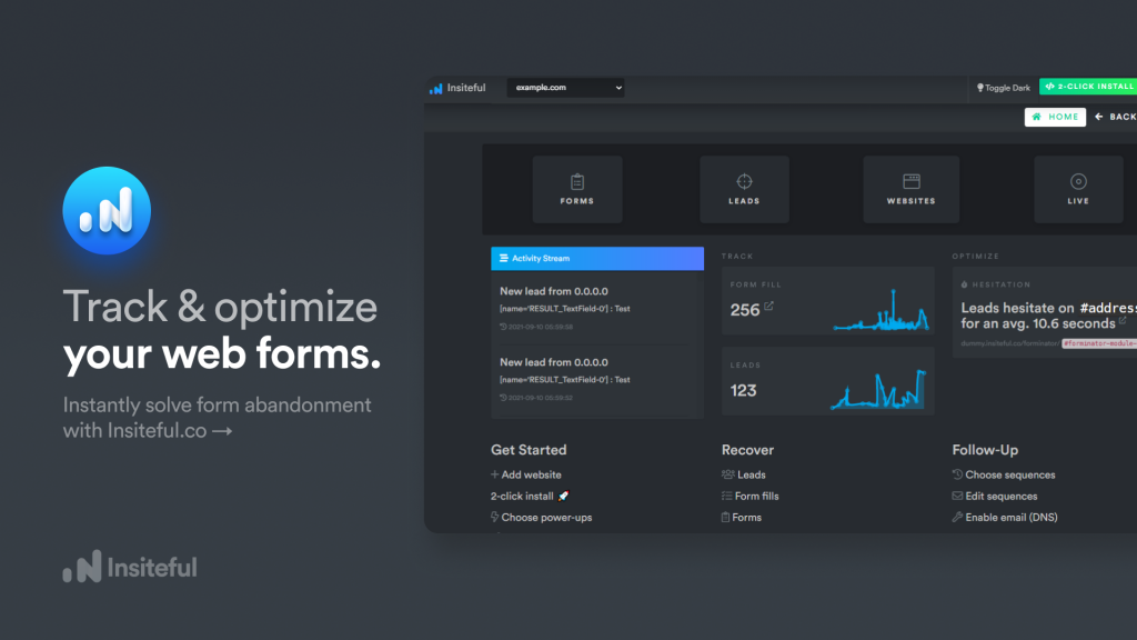 Insiteful: track + optimize web forms to instantly solve form abandonment & boost conversions