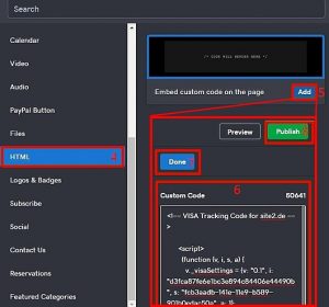 Add custom form tracking code to GoDaddy Website Builder