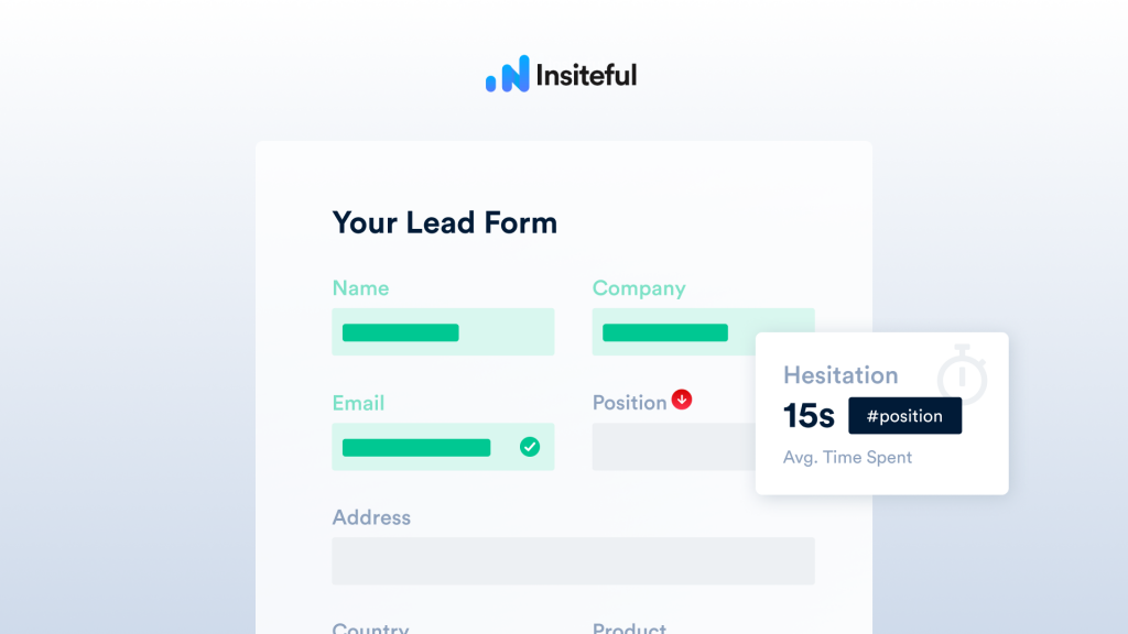 Form Field Hesitation Insights - Smart Recommendations & Form Analytics via Insiteful.co