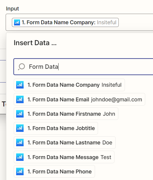 Sync abandoned form entries with Zapier + Insiteful