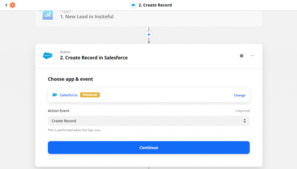 Configure Salesforce sync for Partial Entries & Leads from Forms via Insiteful + Zapier