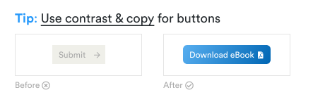 Tips to Optimize Forms & Increase Conversions: Buttons Contrast & Copy | Insiteful 