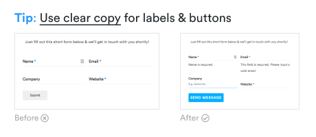 Tips to Optimize Forms & Increase Conversions: Clear Copy | Insiteful 