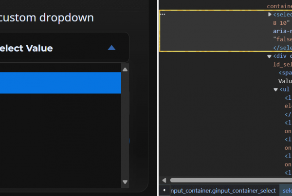 Track custom dropdowns with hidden HTML tags