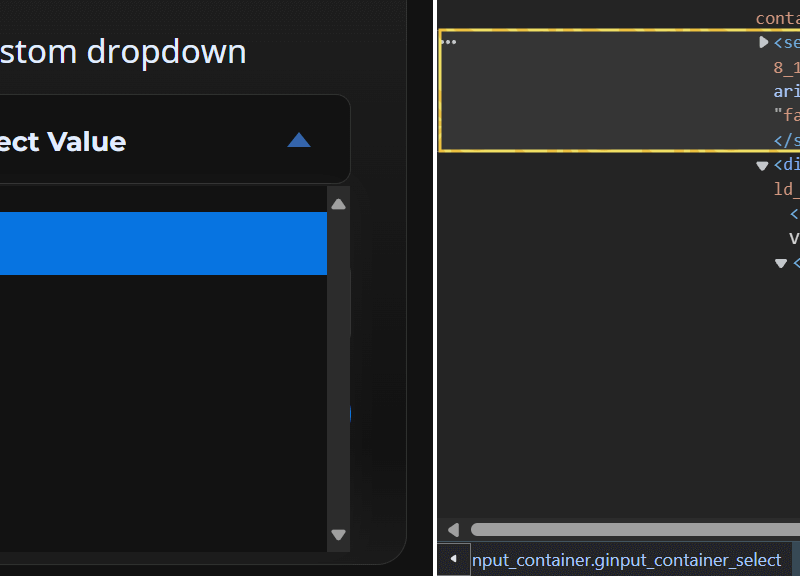 Track custom dropdowns with hidden HTML tags