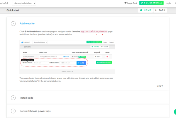 Insiteful – Quickstart and Install Page