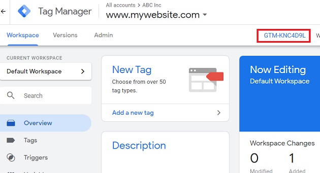 Google Tag Manager - Container ID