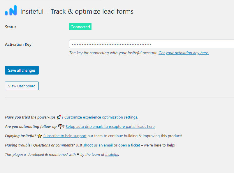 Insiteful universal form abandonment plugin for WordPress