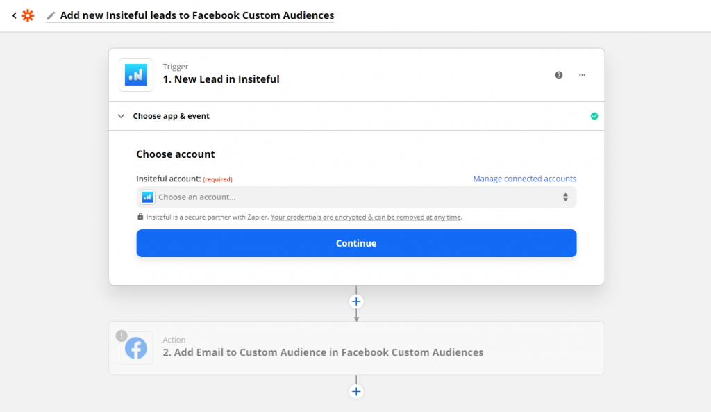 Automate remarketing via Facebook to recover leads from partial entries & abandoned forms with Insiteful + Zapier