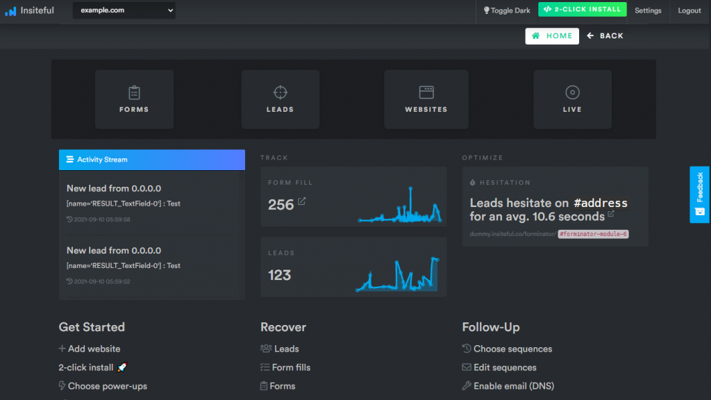 Best form tracking software — Insiteful Form Tracking & Optimization