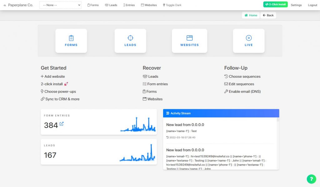 Insiteful: white label form tracking software for agencies. Automatically solve abandoned forms!